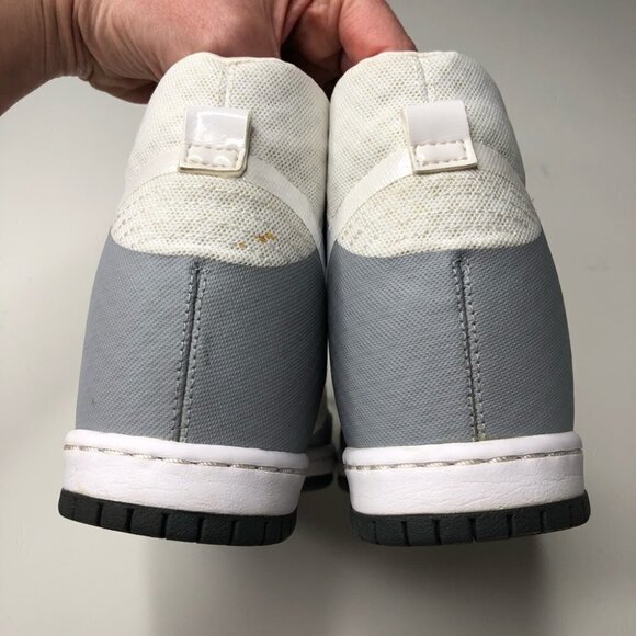 RARE Nike Dunk Sky Hi 2.0 Grey White Mesh Hidden Wedge Lace-up Sneaker Shoes - Picture 3 of 16